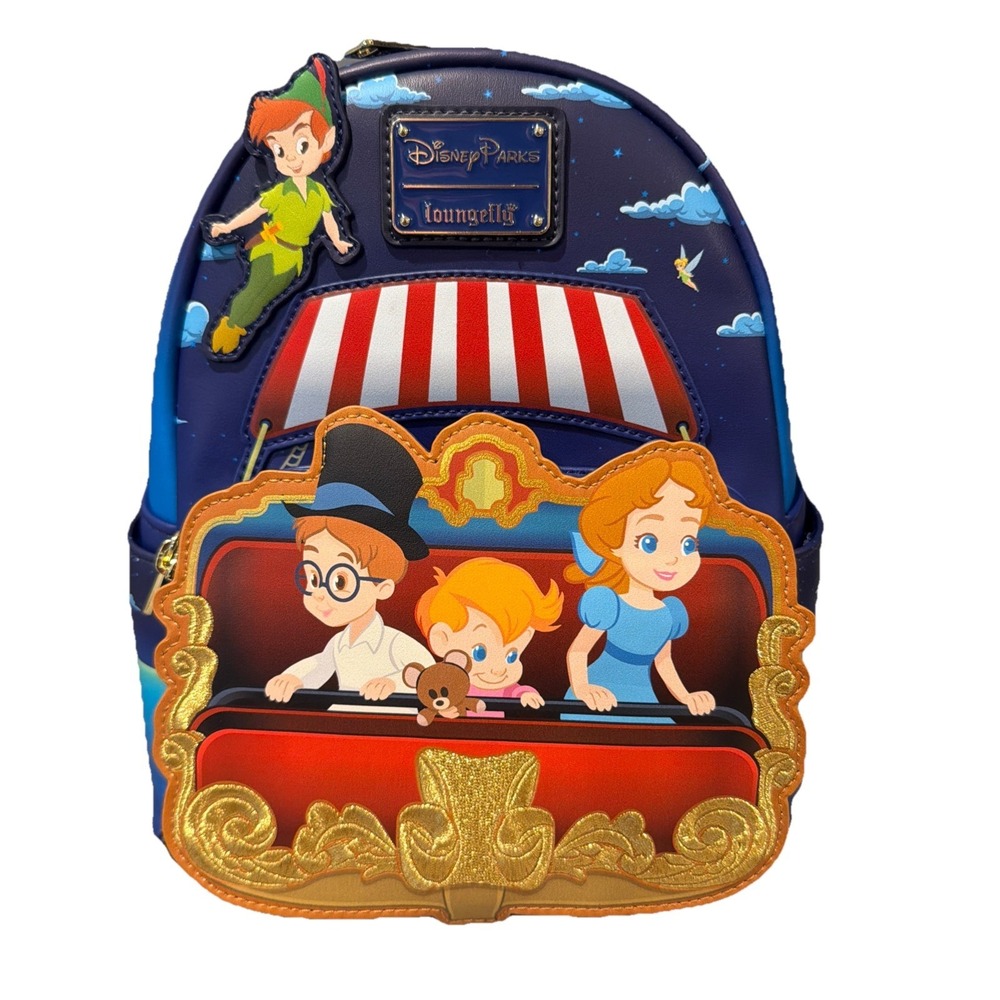 NEW 2025 Disney Parks LOUNGEFLY Peter Pan's Flightโ Mini Backpack NWT